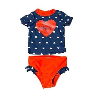 Carter’s Star Spangled Cutie 2 Piece Bikini Swim Shirt Set Size 3 Months